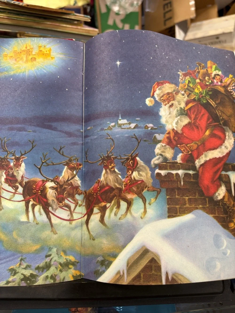 Jolly Old Santa Claus & Christmas ABC Holiday  Vintage Santa Book Lot